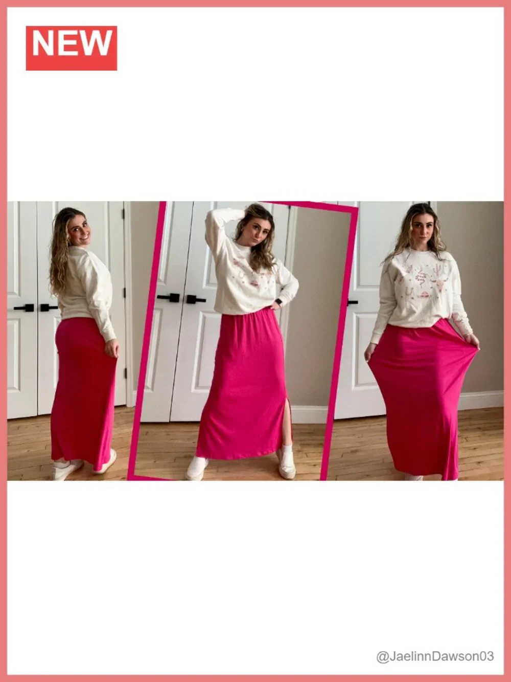 Women's Maxi Skirt Side Slit High Waisted Pencil Skirt Summer